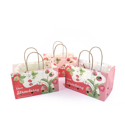 OEM Printing Fruit Paper Bags Sustainable For Table Grapes Vegetable